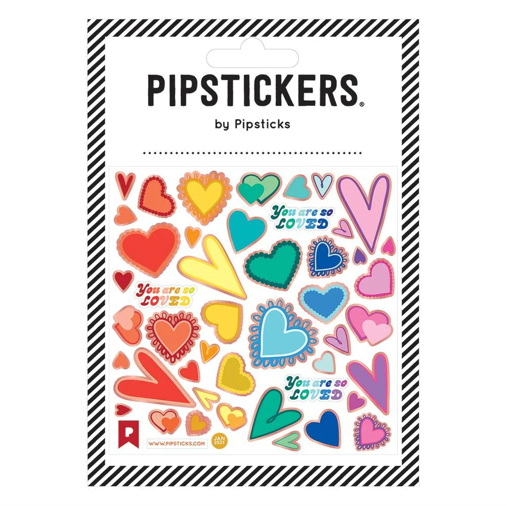 The Shape Of My Heart Sticker Sheet-by-Pipsticks