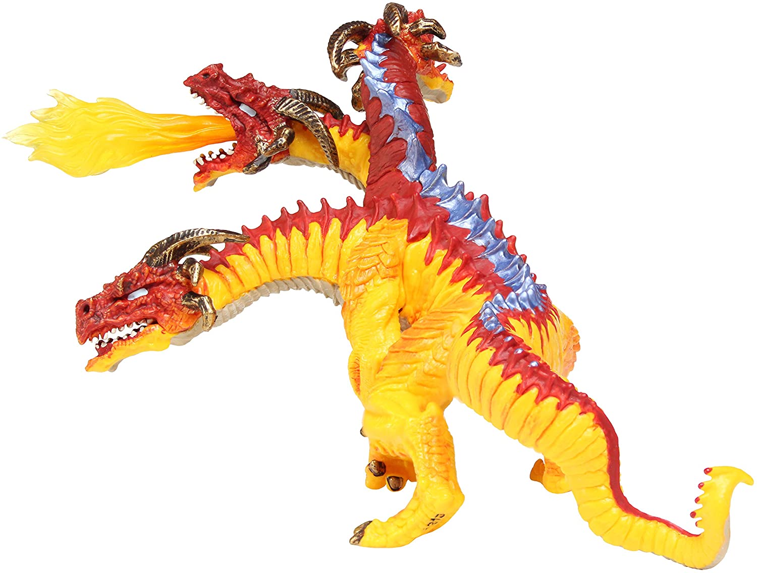 Three Headed Fire Dragon Figure by Safari 4