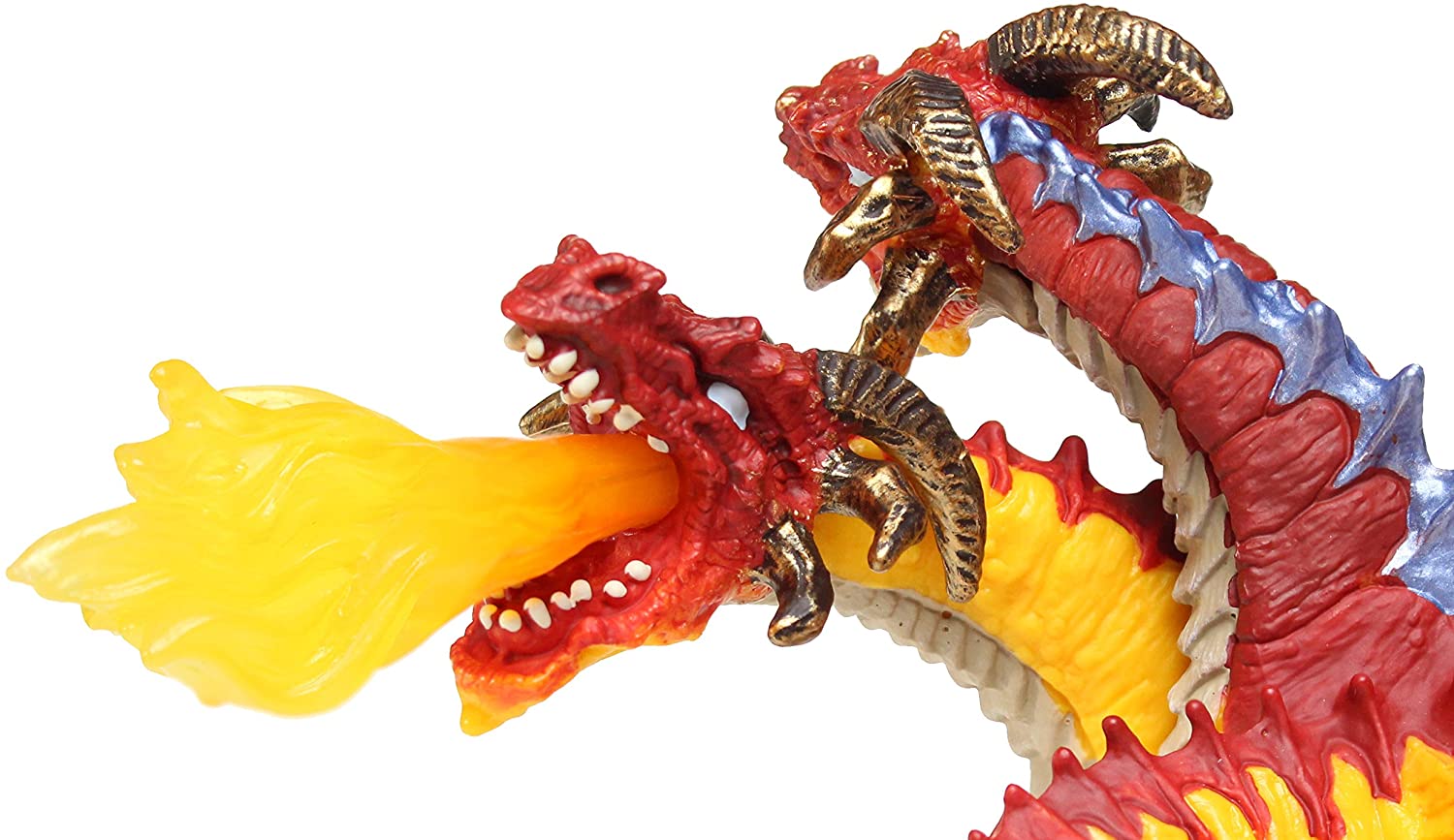 Three Headed Fire Dragon Figure by Safari 5