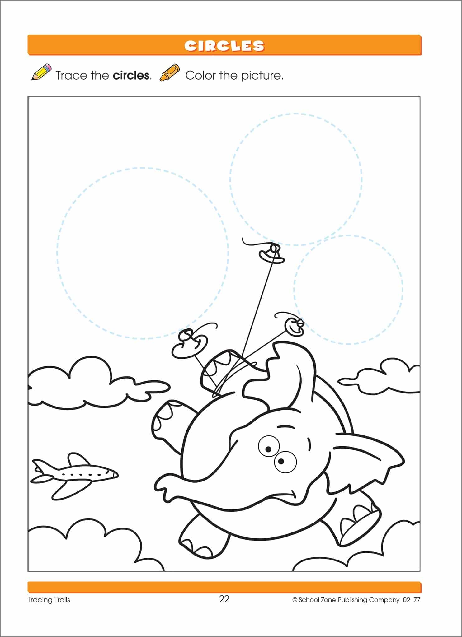 Tracing Trails Pre Writing Skills Preschool Workbook by School Zone 2