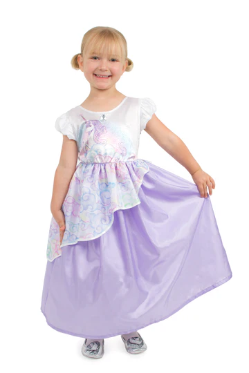 Unicorn Princess Dress (Medium 3-5 Years)-by-Little Adventures