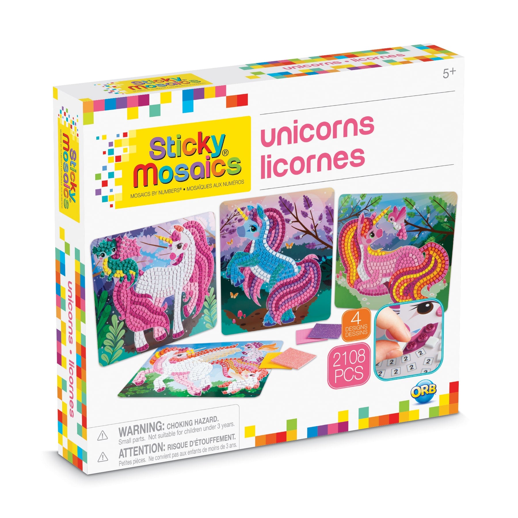 Unicorns Sticky Mosaics by Orb
