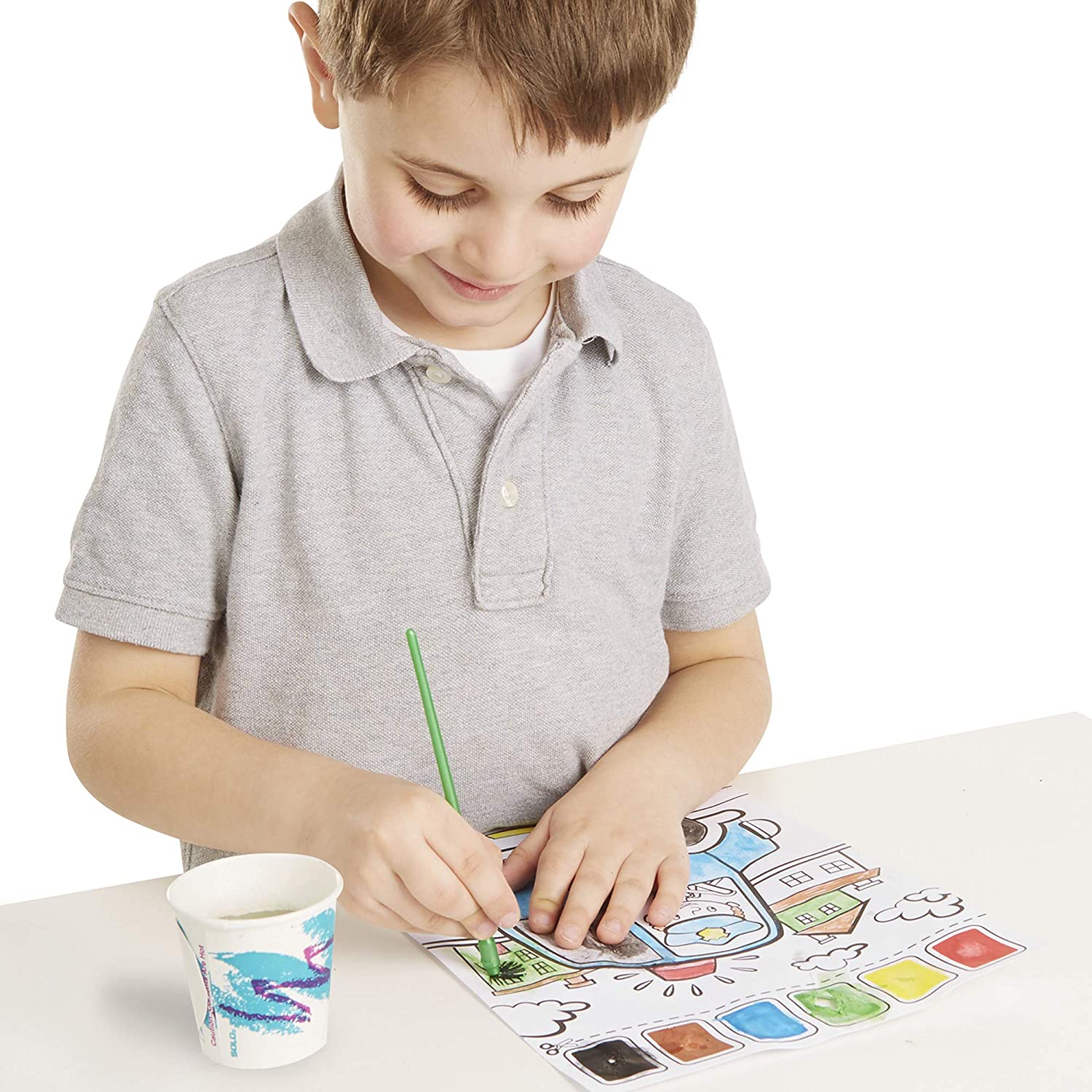 Vehicles Paint with Water Kids Art Pad by Melissa Doug 1