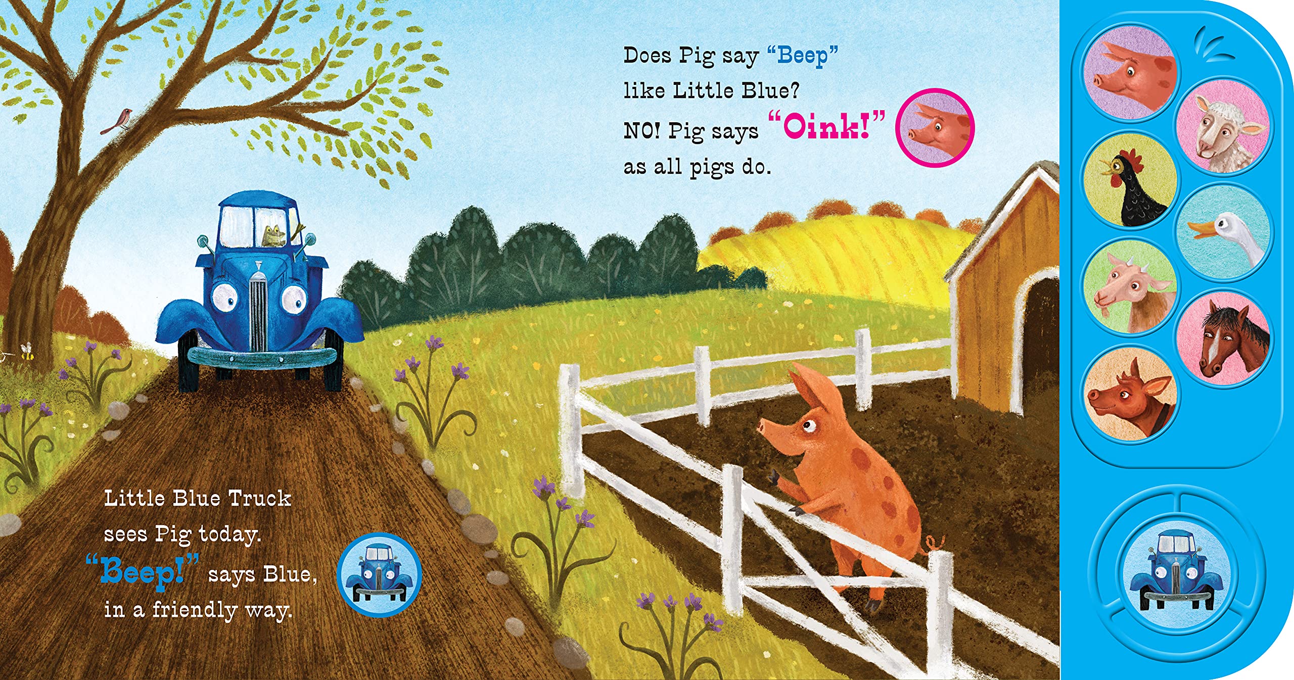 What Do You Say Little Blue Truck Sound Book by Houghton Mifflin 2