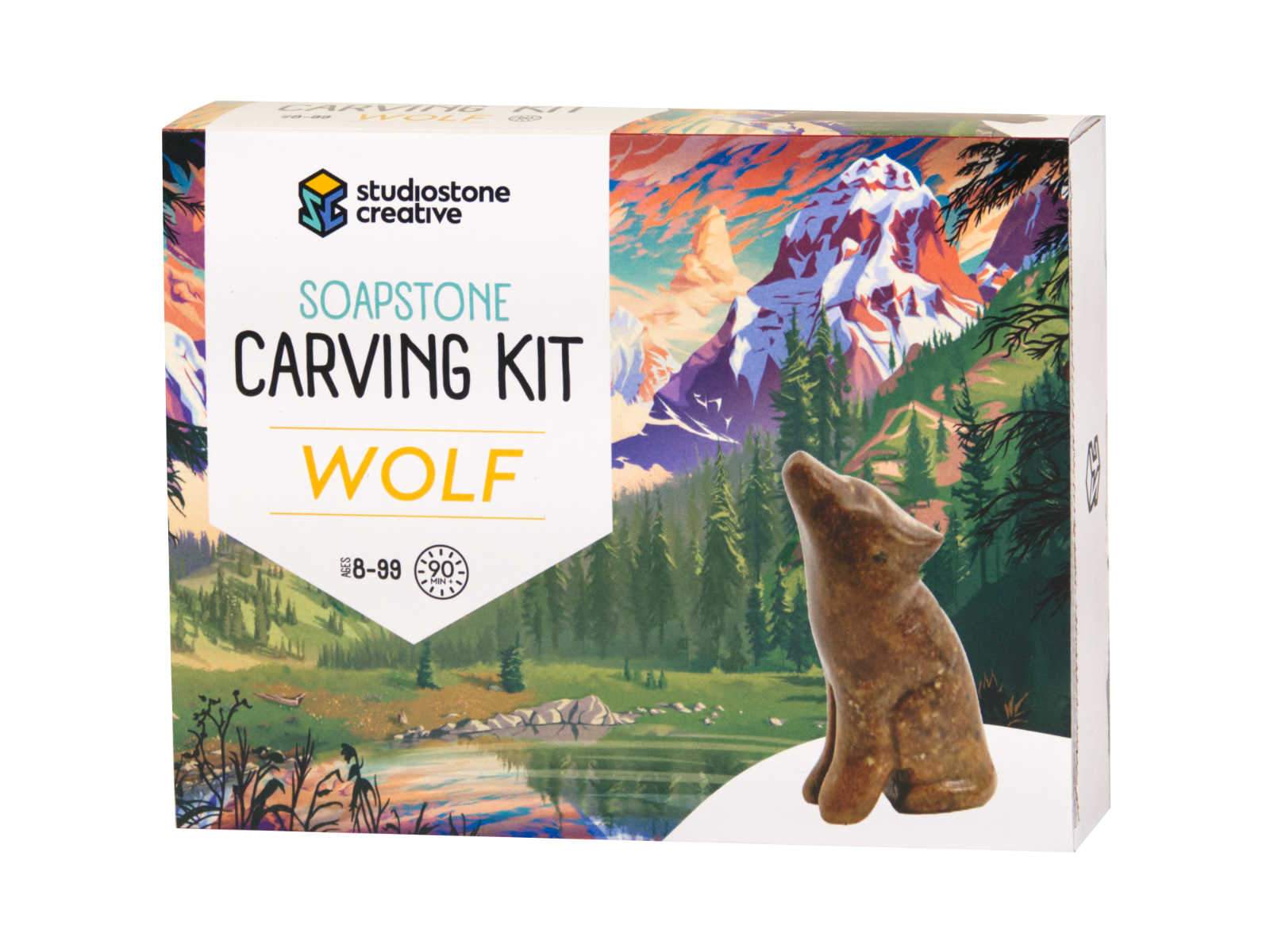 Wolf Soapstone Carving Kit-by-Studiostone Creative