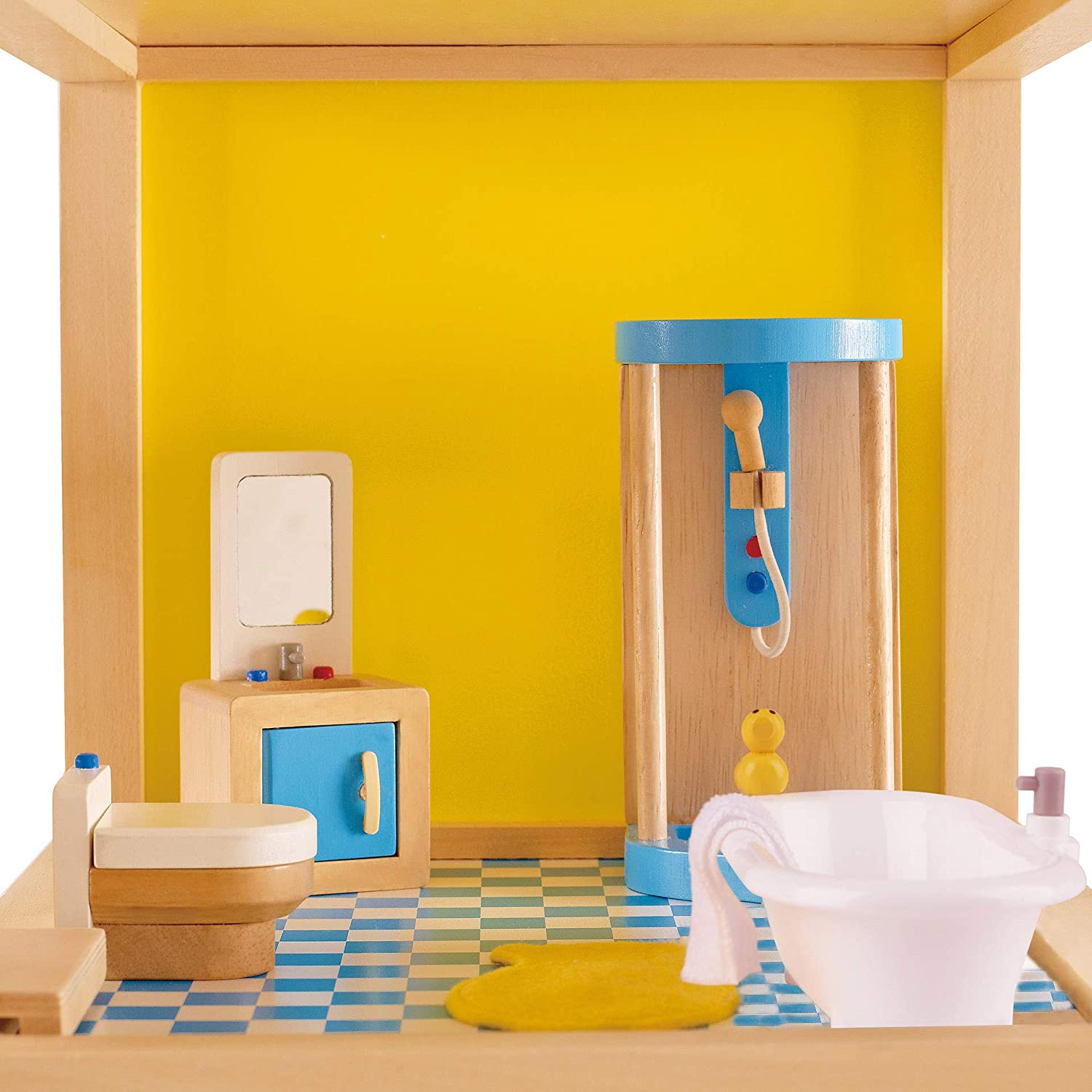Wooden Dollhouse Family Bathroom by Hape 2