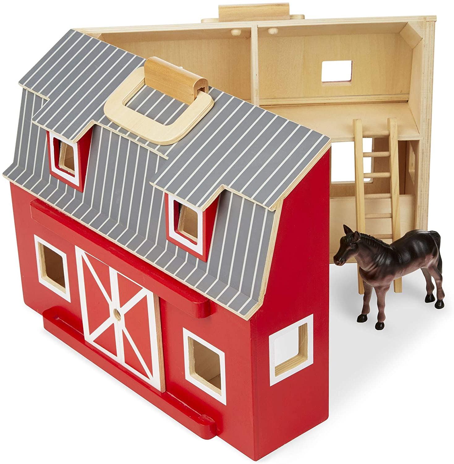 Wooden Fold Go Barn by Melissa Doug 2
