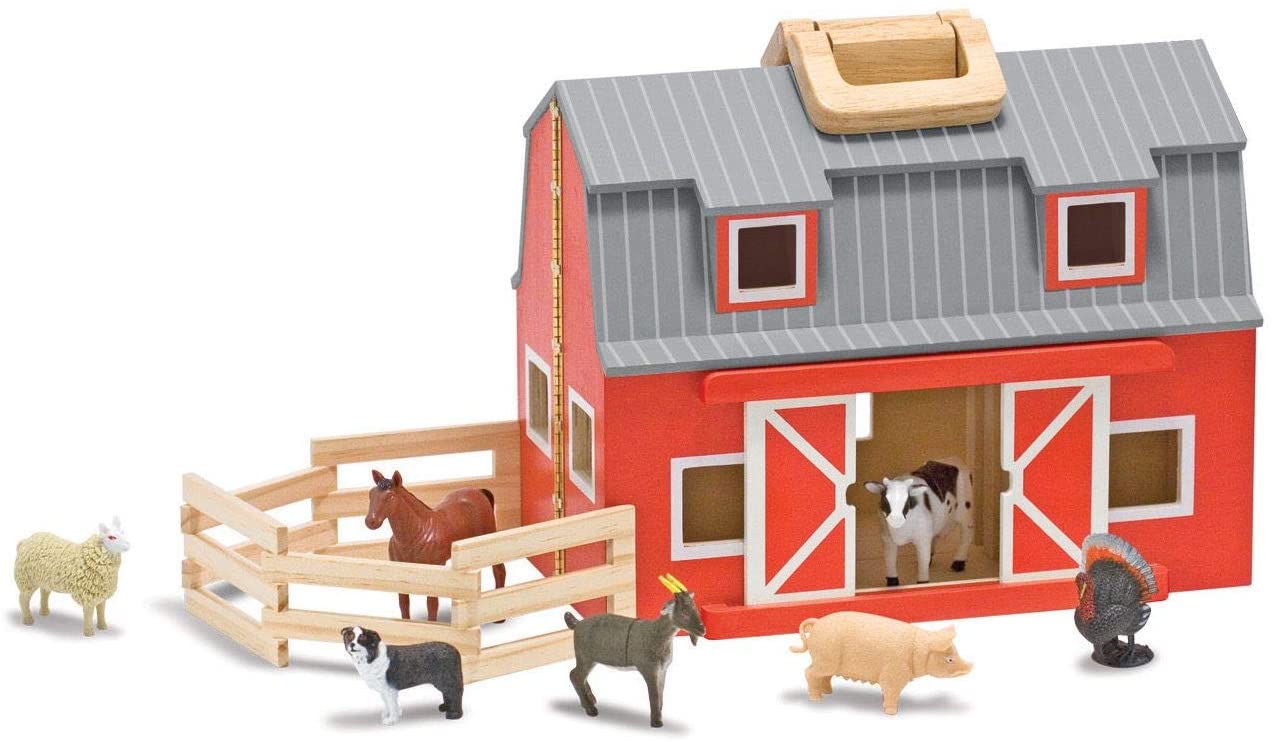 Wooden Fold Go Barn by Melissa Doug