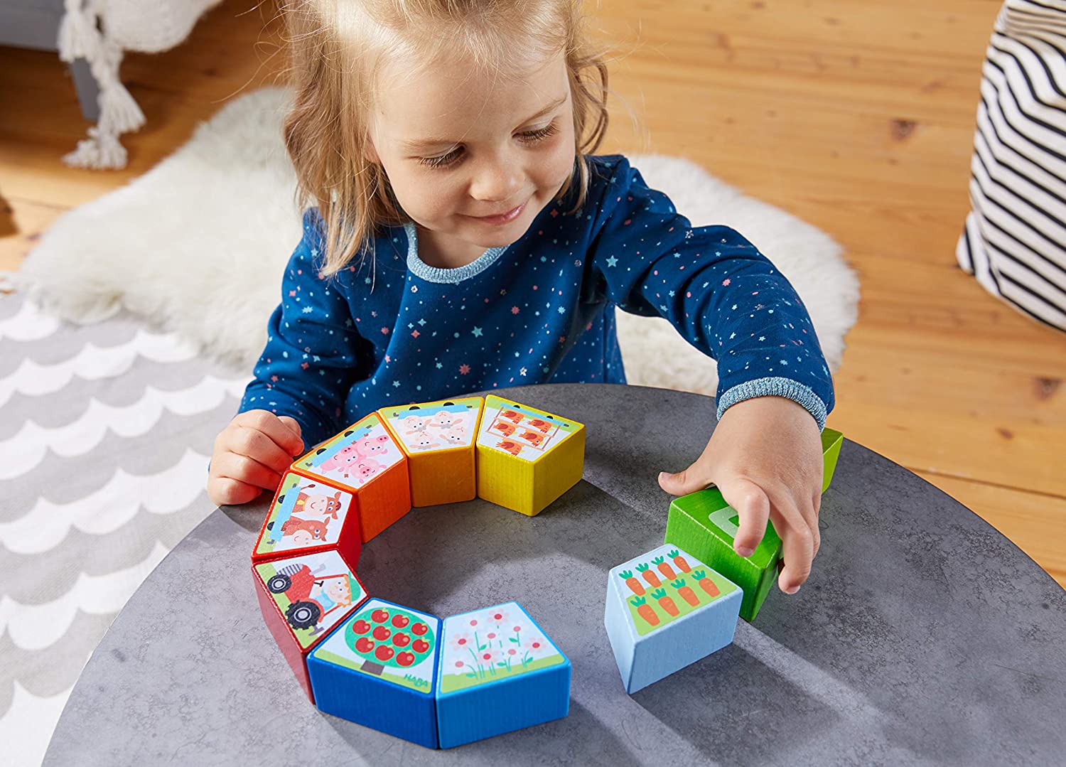 Wooden Numbers Farm Arranging Blocks by Haba 4