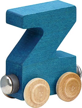Wooden Z Train Letter by Maple Landmark