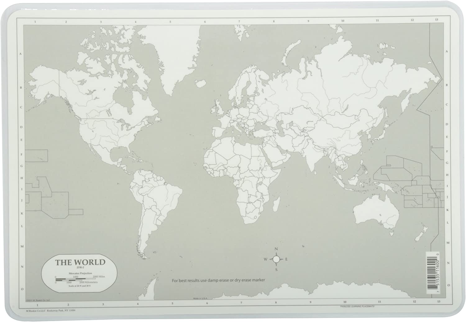 World Map Placemat by Painless Learning 1