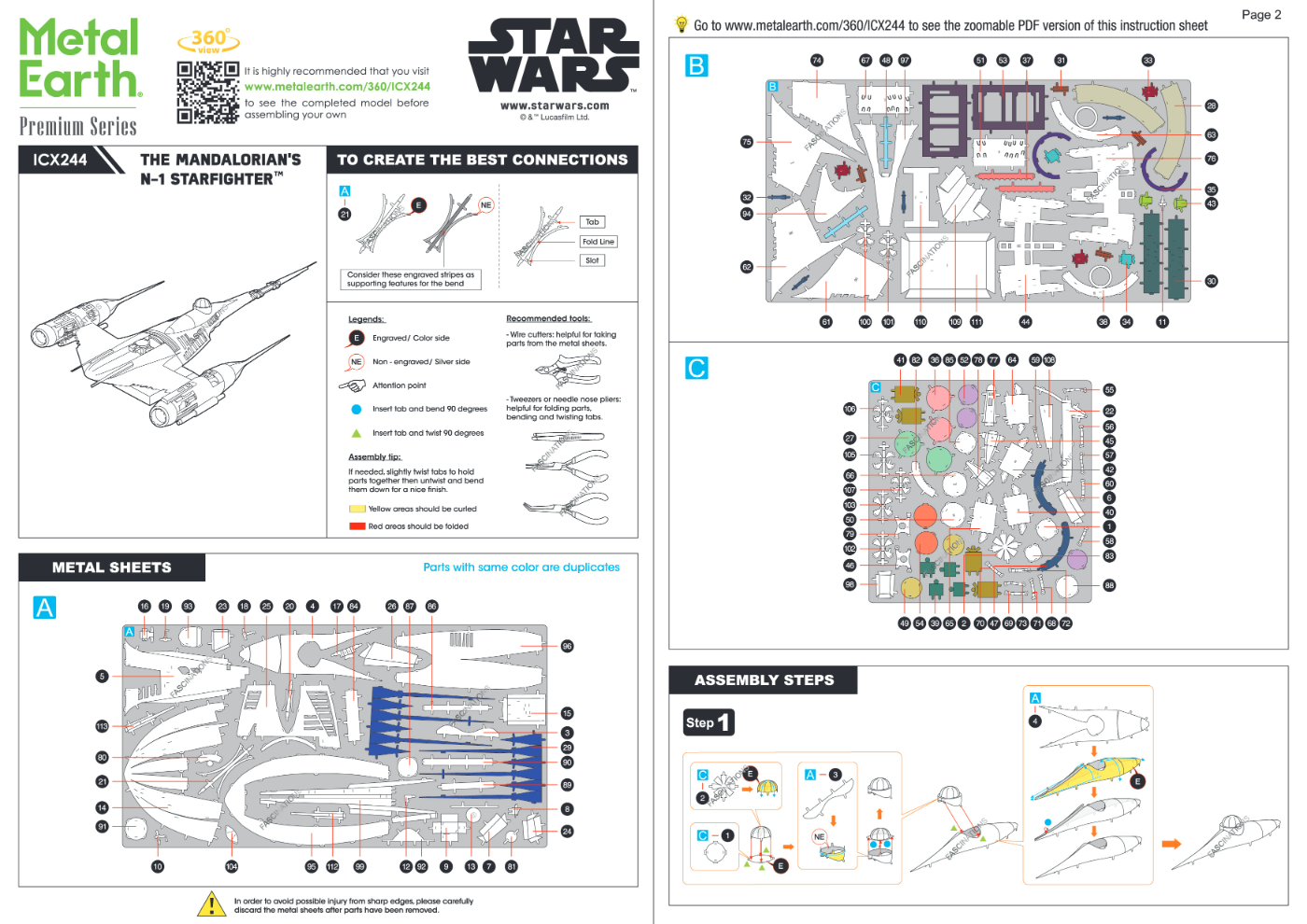 Metal Earth The Mandalorian's N-1 Starfighter by Fascinations