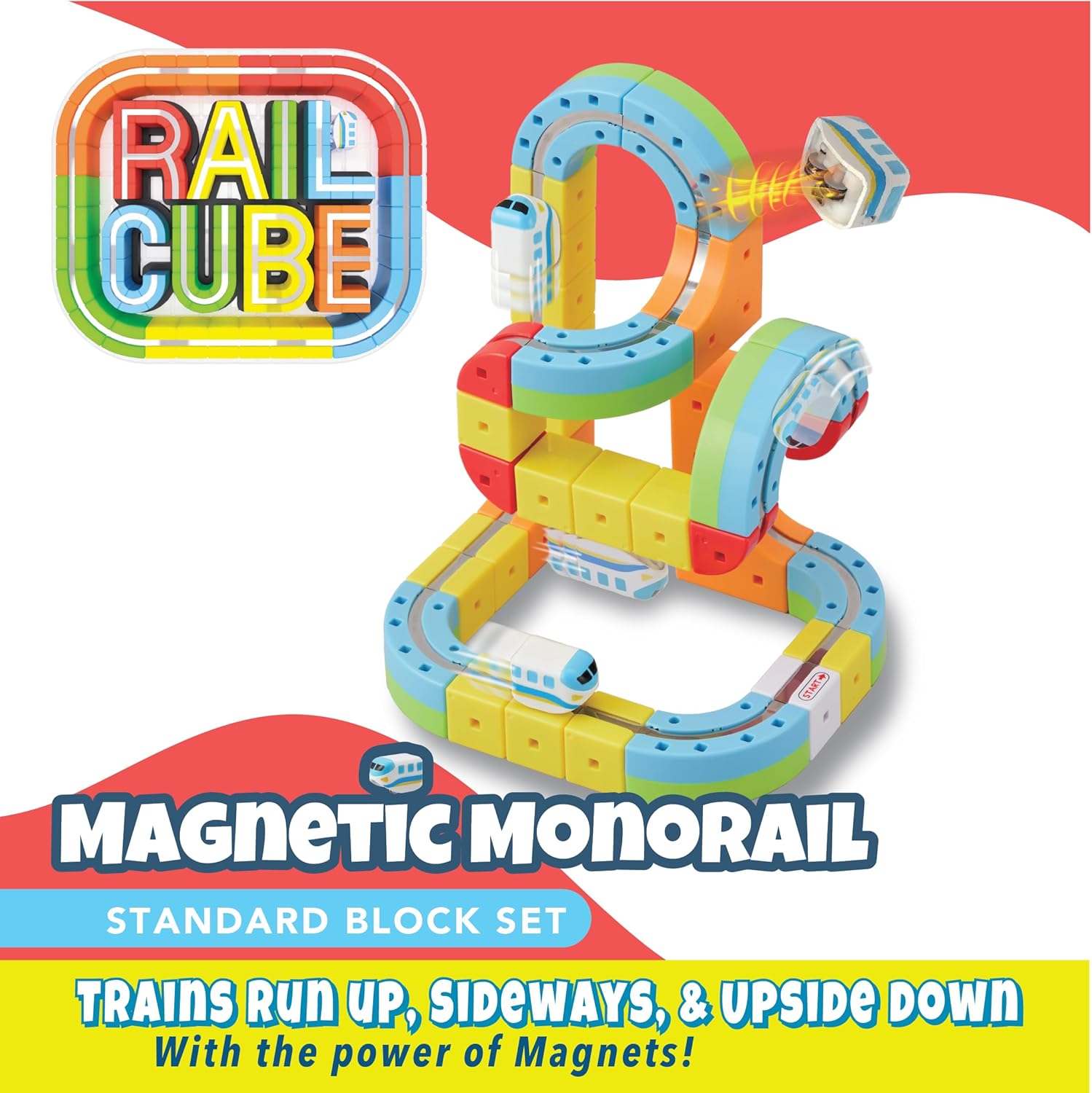 Magnetic Monorail Starter Set by Rail Cube