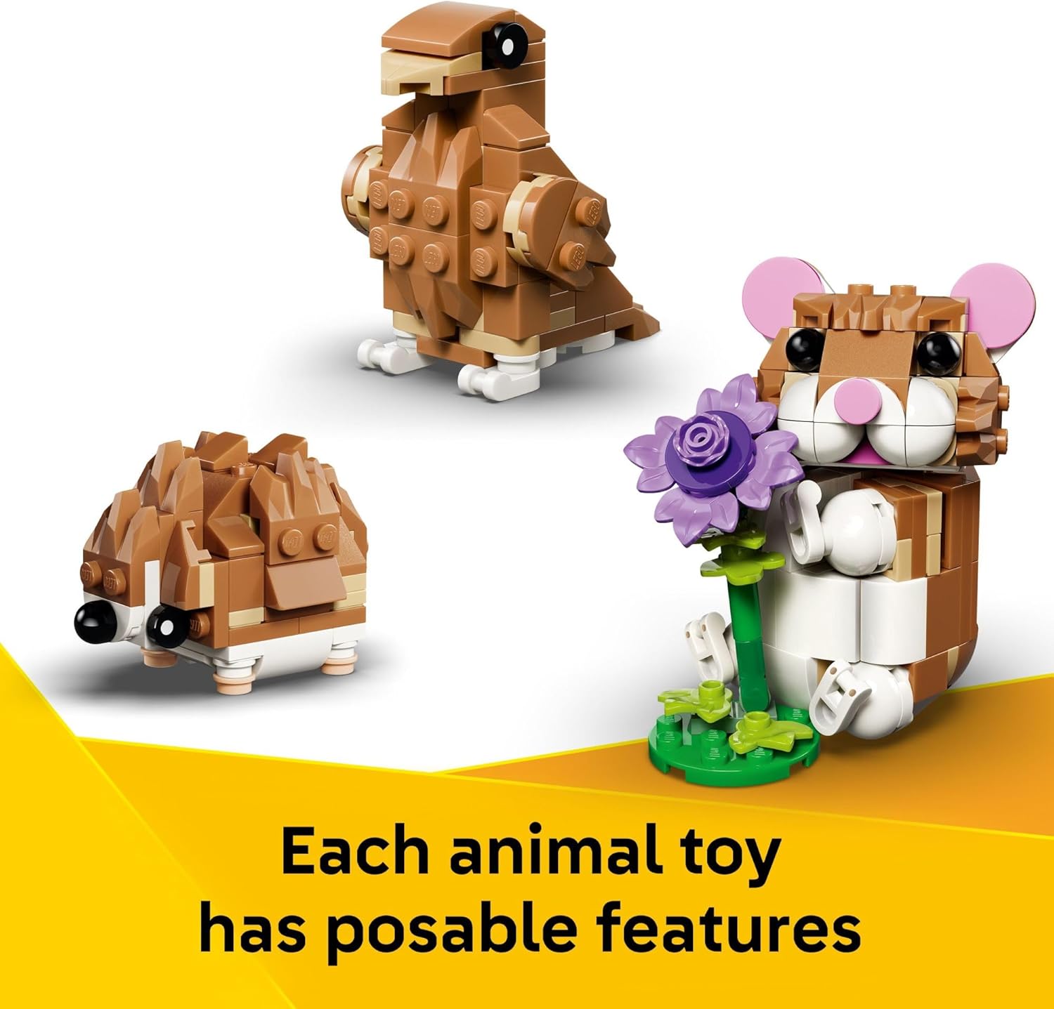 Creator 3 in 1 Cute Hamster with a Flower by Lego