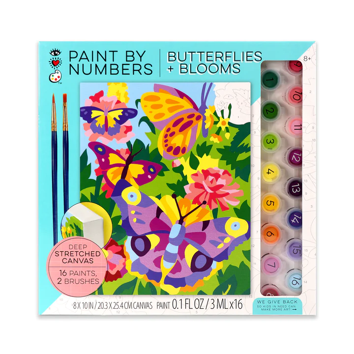 iHeartArt Paint by Numbers Butterflies + Blooms-by-Bright Stripes