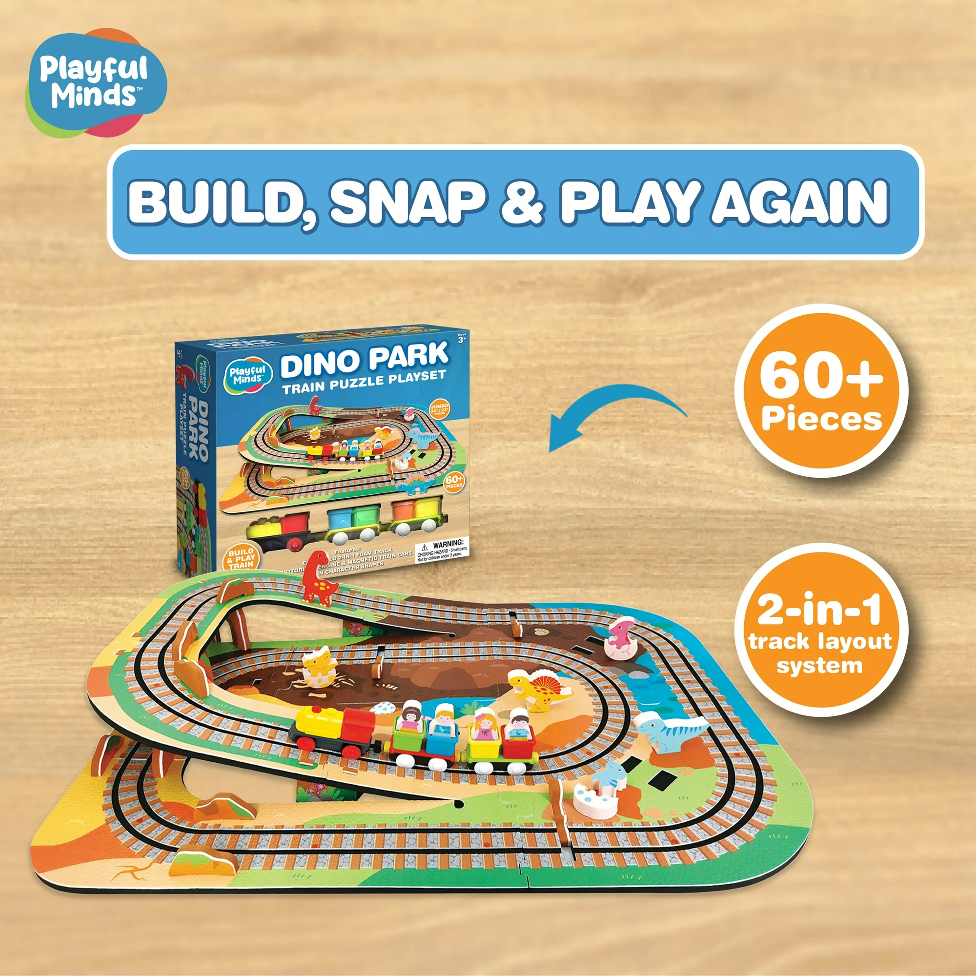 Dino Park Train Puzzle by Thin Air