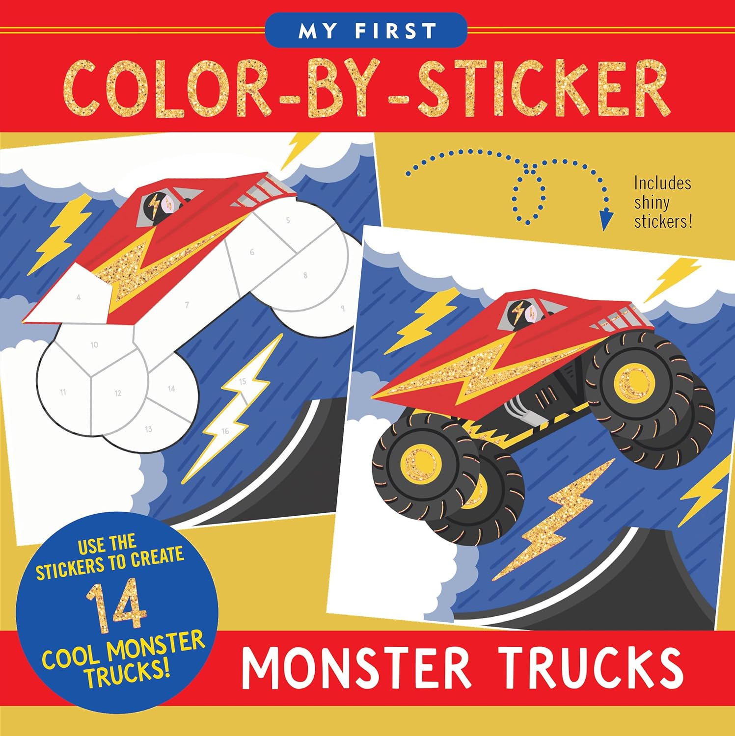 My First Color-by-Sticker Book - Monster Trucks by Peter Pauper Press