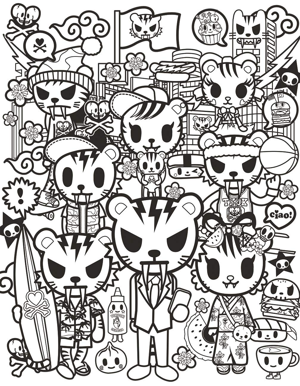 tokidoki Coloring Party by Sterling Publishing 4