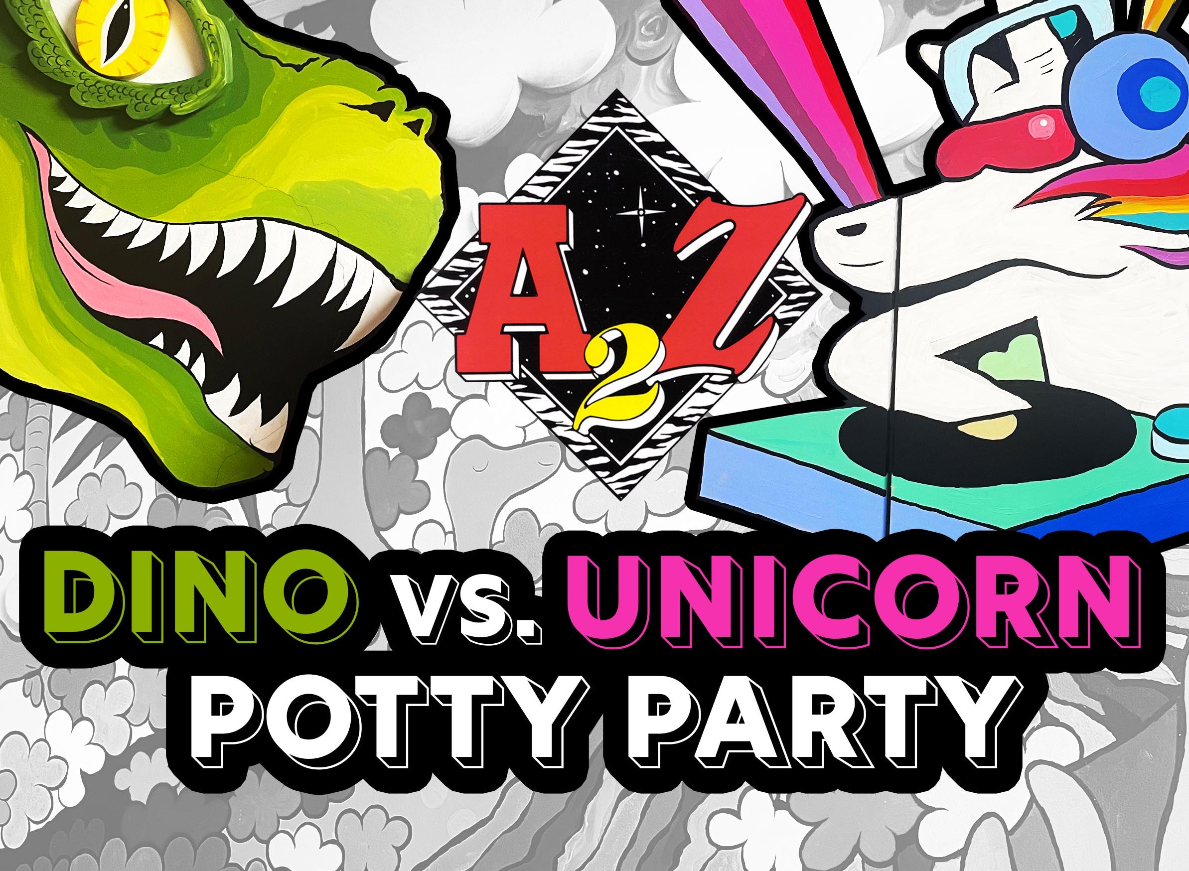Dino VS Unicorn Potty Party!