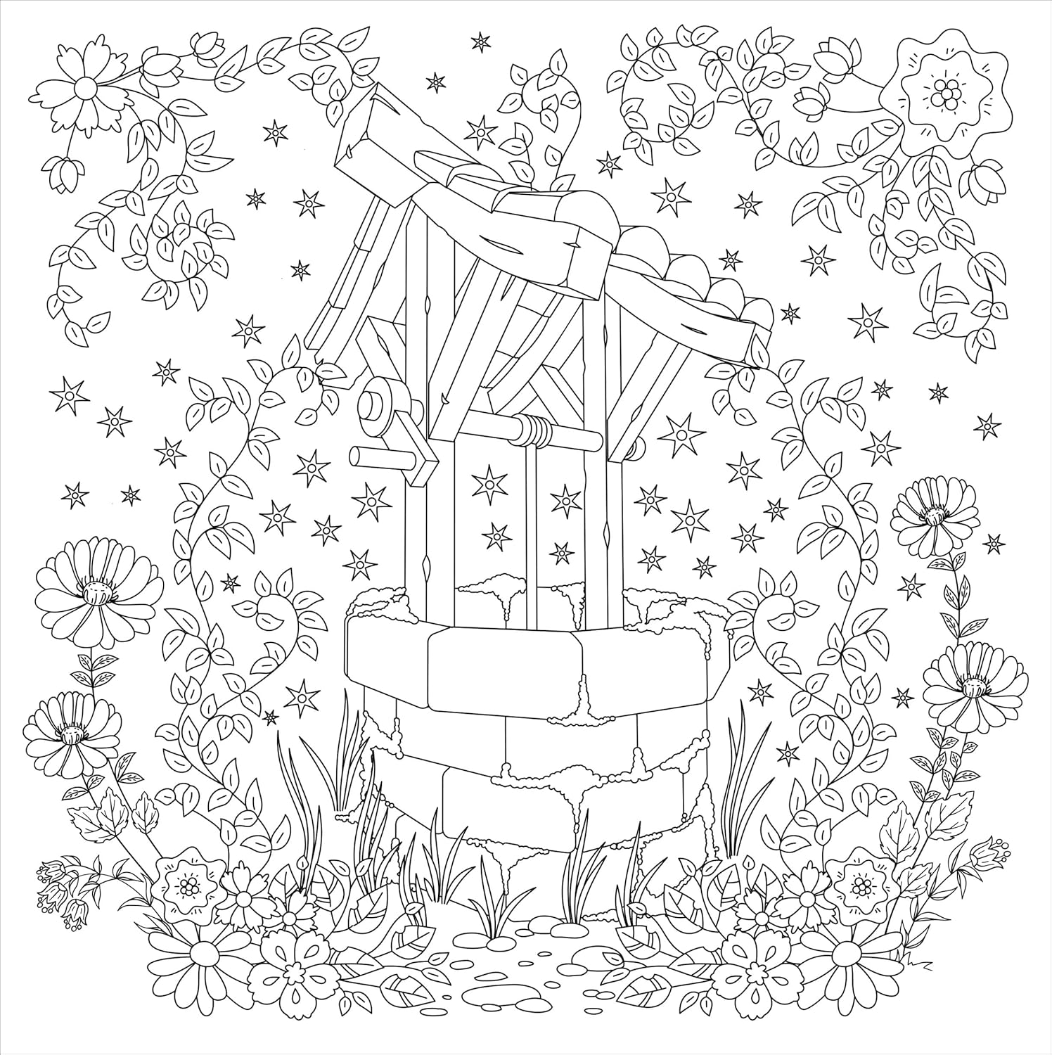 Cottagecore Adult Coloring Book by Peter Pauper Press