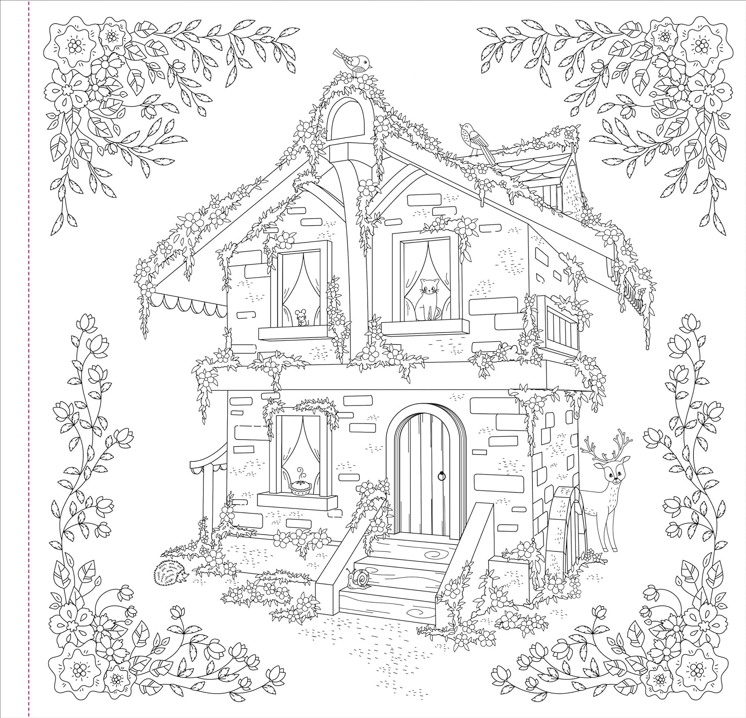 Cottagecore Adult Coloring Book by Peter Pauper Press