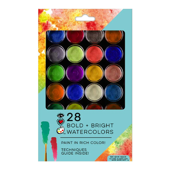 28 Bold + Bright Watercolors-by-Bright Stripes