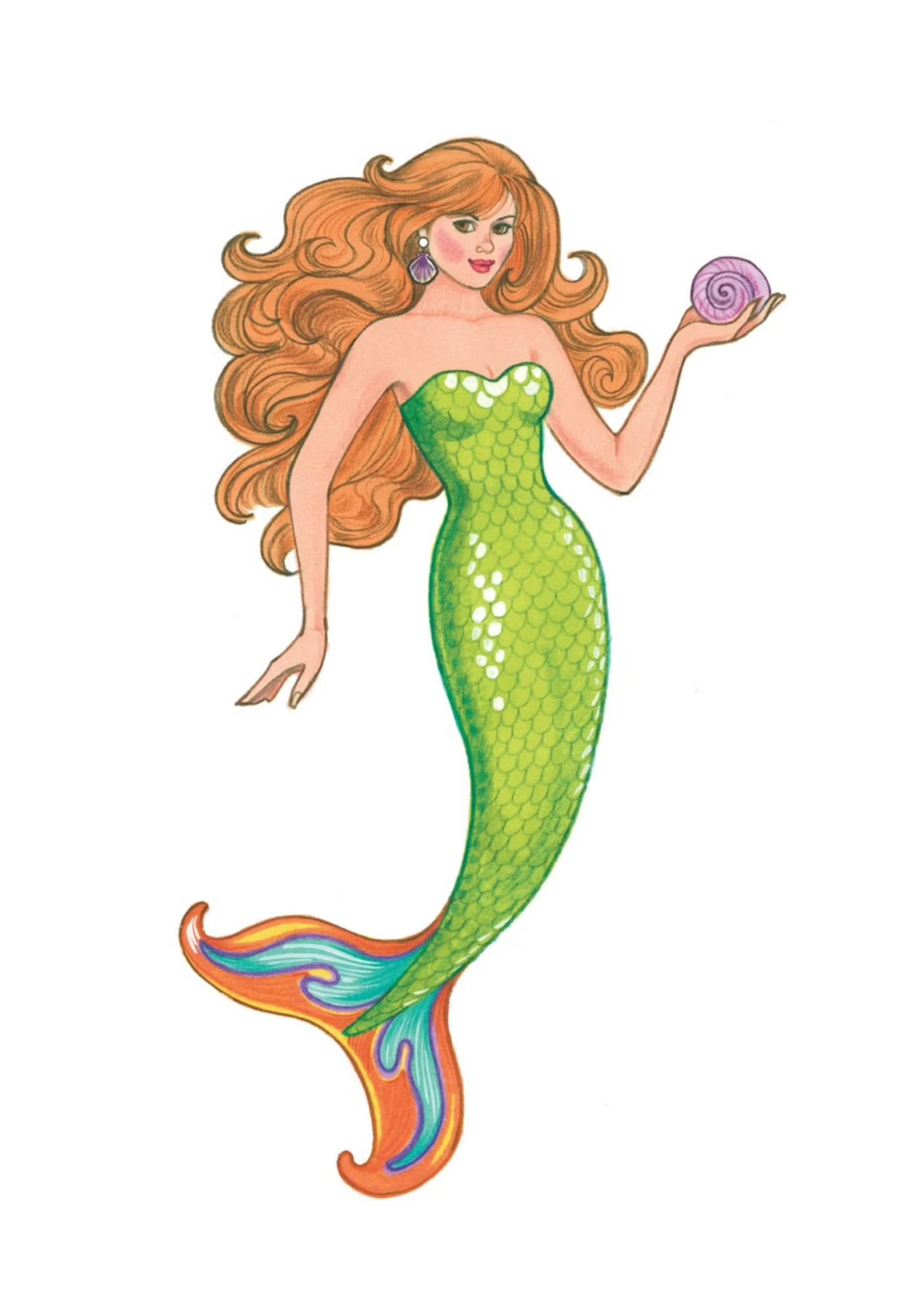 Glitter Mermaid Sticker Paper Doll by Dover Publications