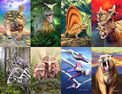 3D Lenticular Dinosaur Fact Cards Red by Artgame 3