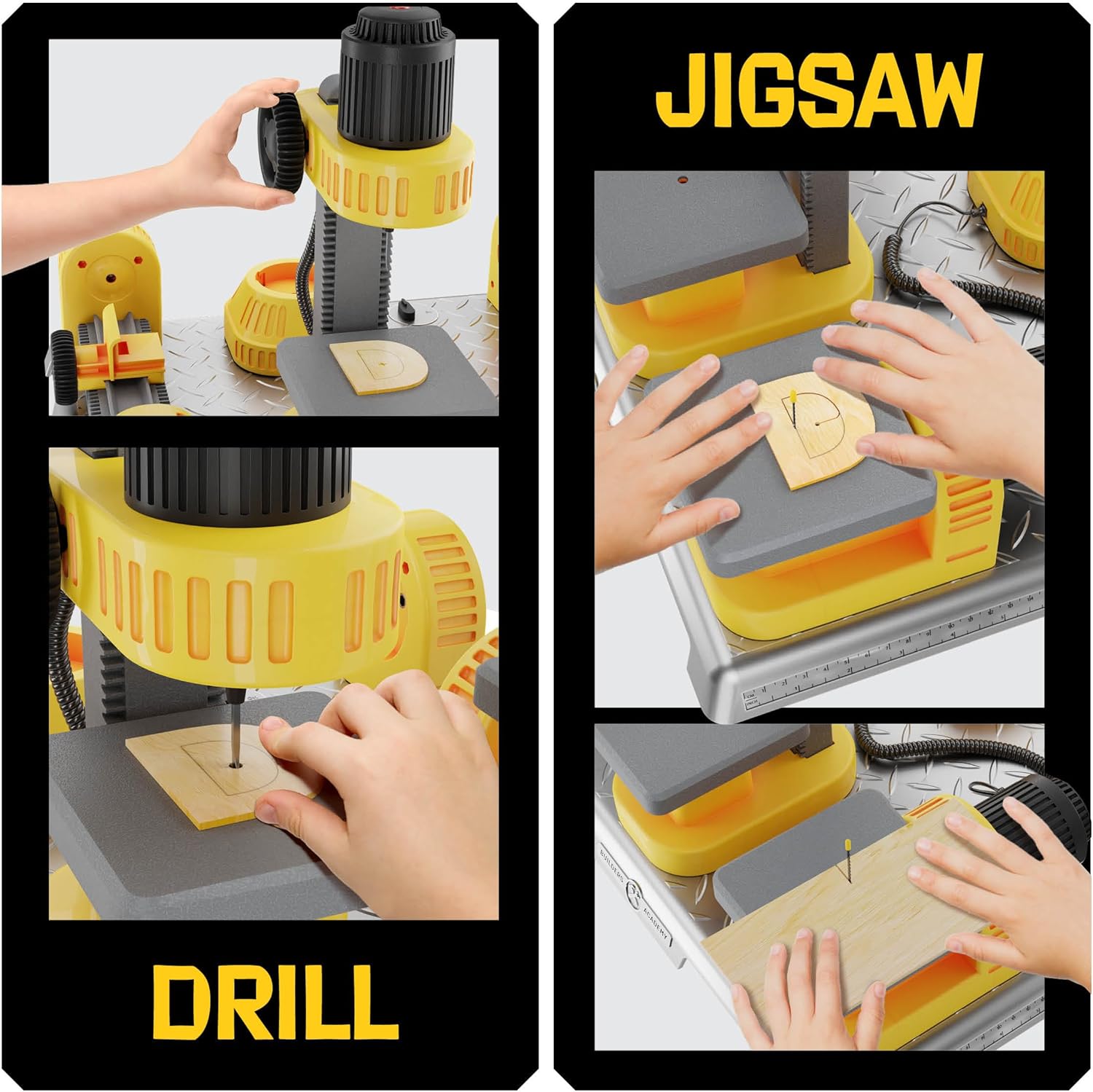4 in 1 Woodworking Station for Kids – A2Z Science & Toys