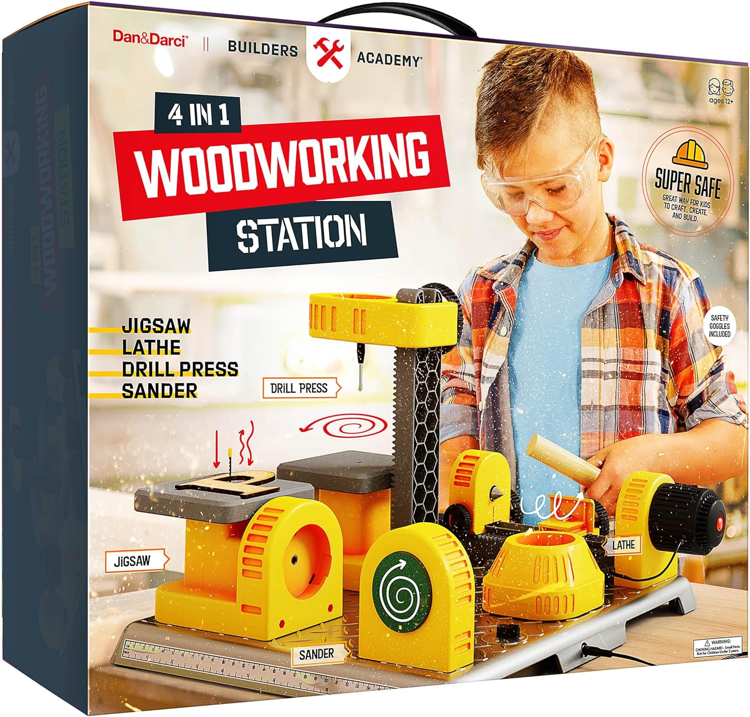 4 in 1 Woodworking Station for Kids – A2Z Science & Toys