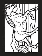 Horses Stained Glass Coloring Book by Dover Publications