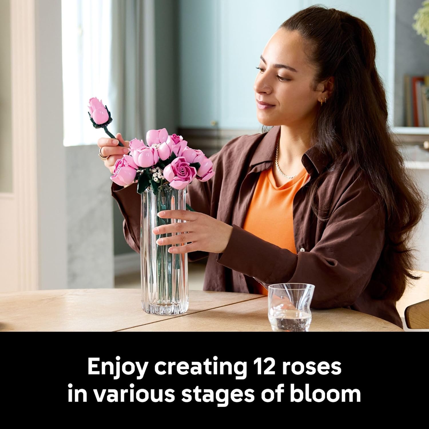 Botanicals Bouquet of Pink Roses by Lego