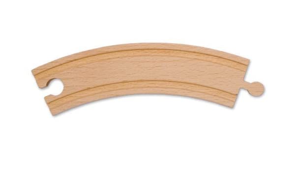 6 Curved Train Track Piece by Wooden Tracks