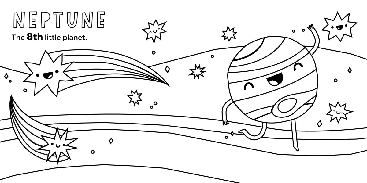 8 Little Planets Coloring Book: A Solar System Coloring Book for Toddl ...