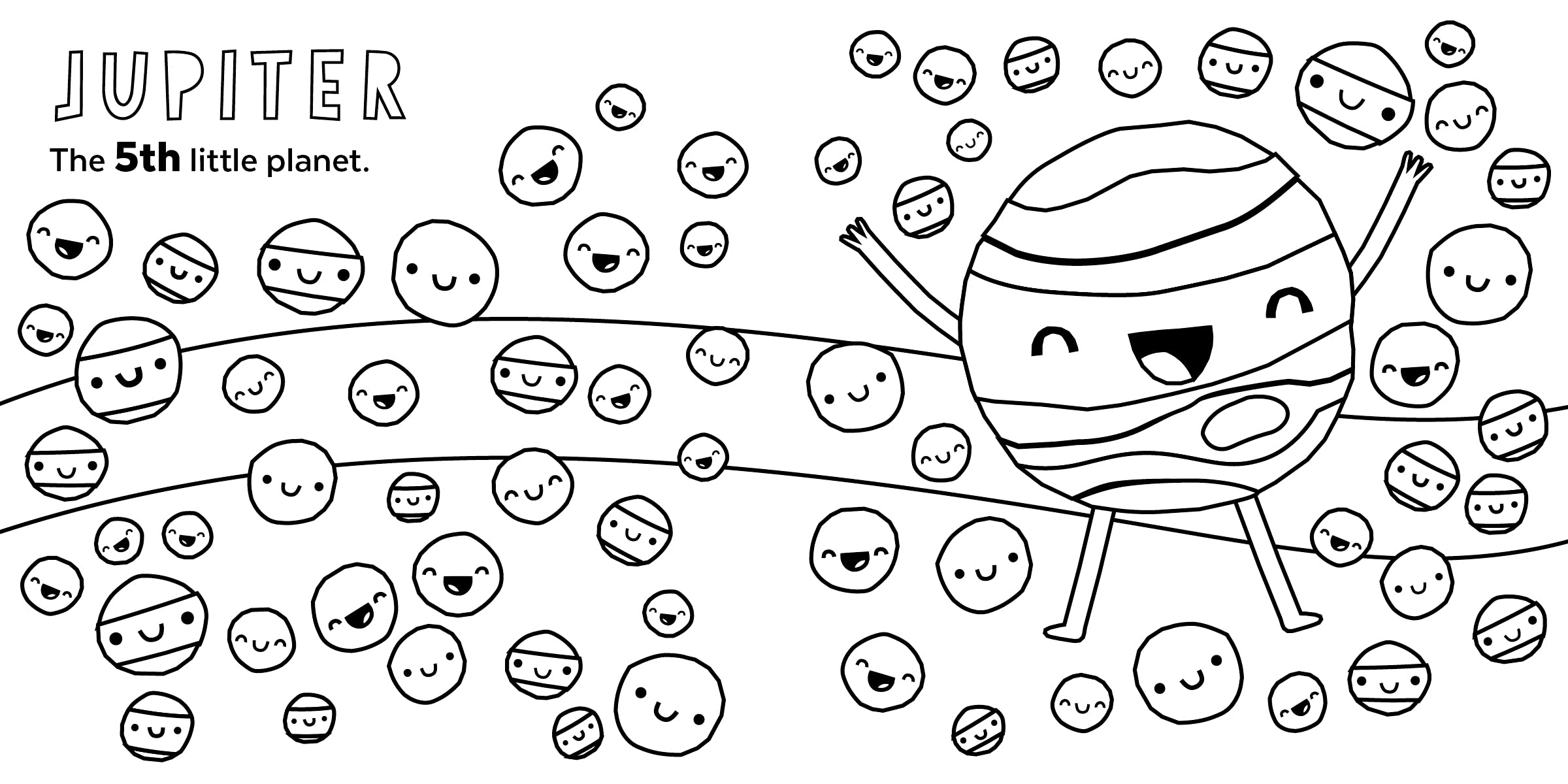 8 Little Planets Coloring Book A Solar System Coloring Book for Toddlers and Kids by Sourcebooks 4