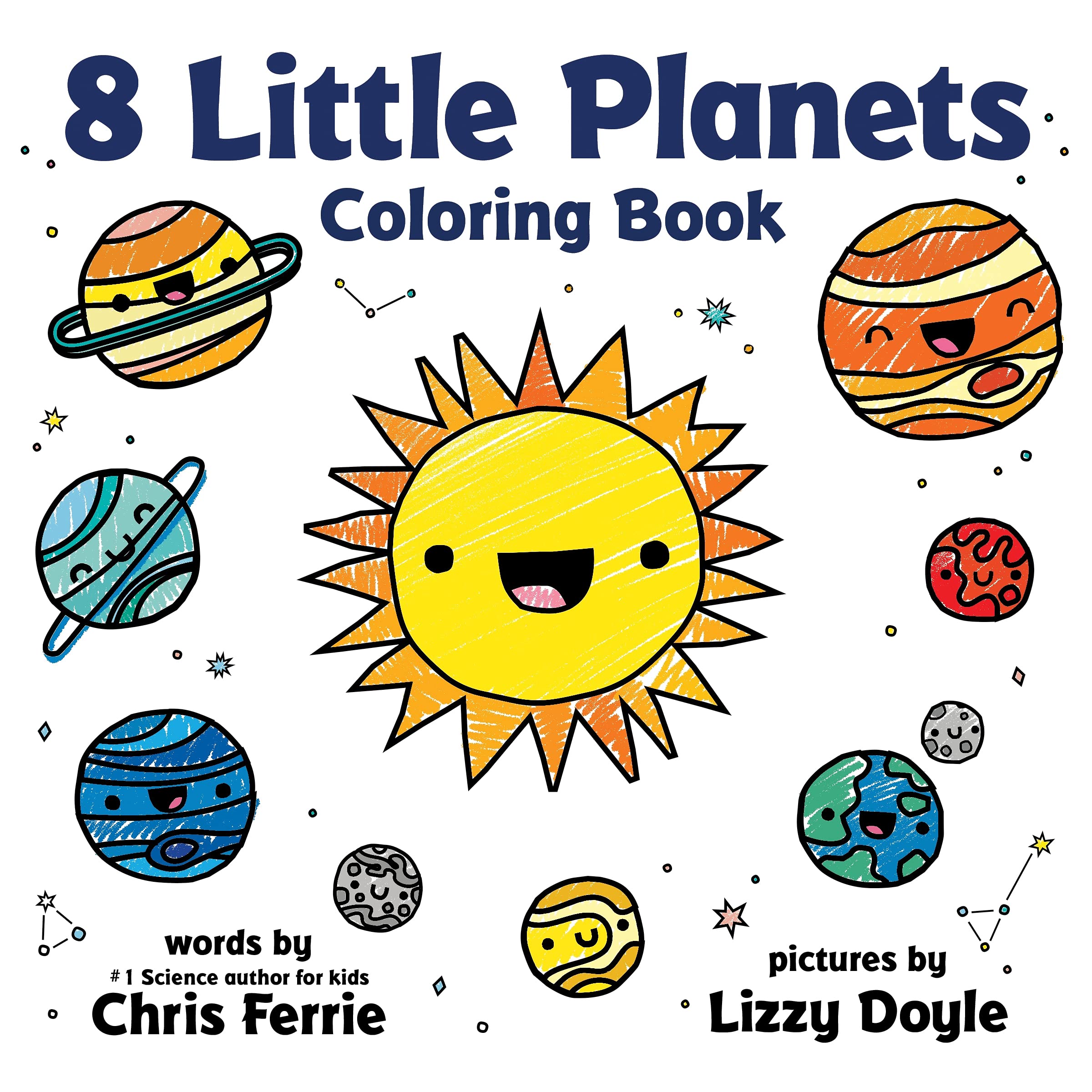 8 Little Planets Coloring Book A Solar System Coloring Book for Toddlers and Kids by Sourcebooks
