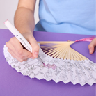 Paper Fan Coloring - Cherry Blossom by Faber-Castell