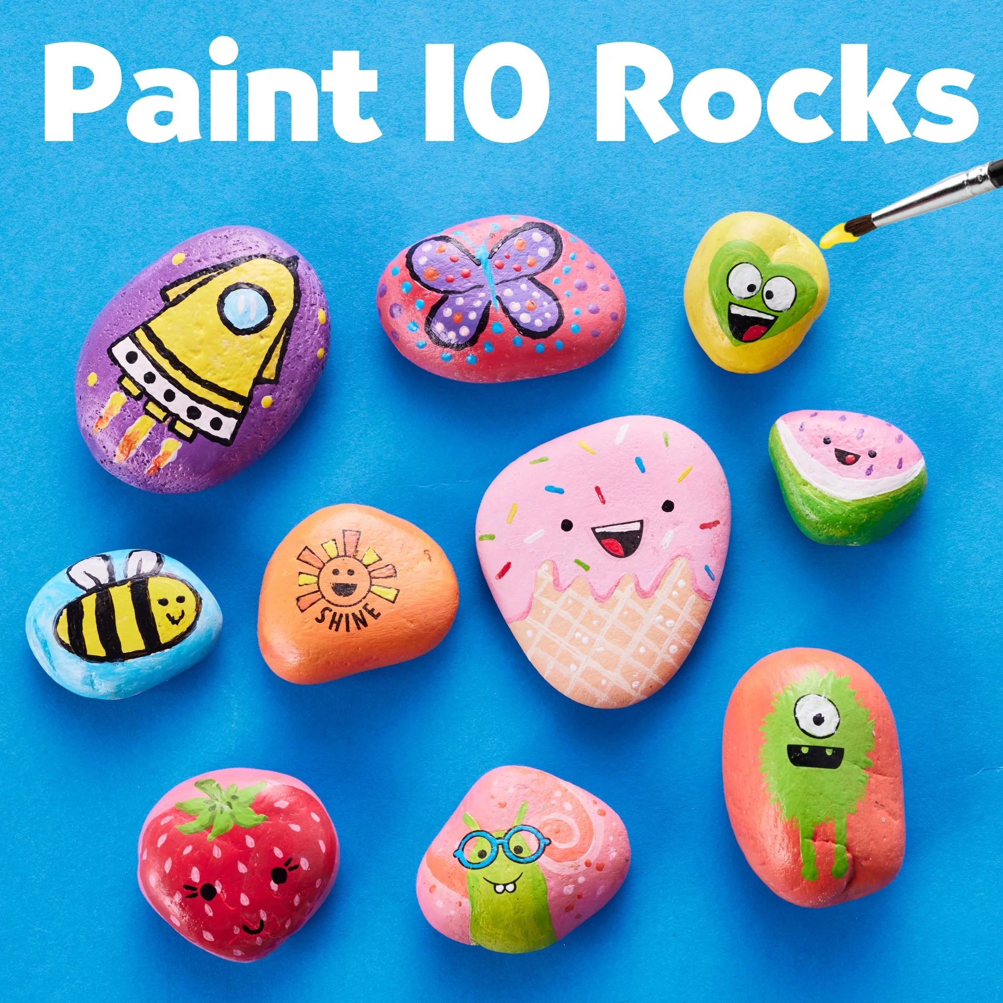 Hide and Seek Rock Painting  by Creativity for Kids