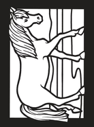 Horses Stained Glass Coloring Book by Dover Publications
