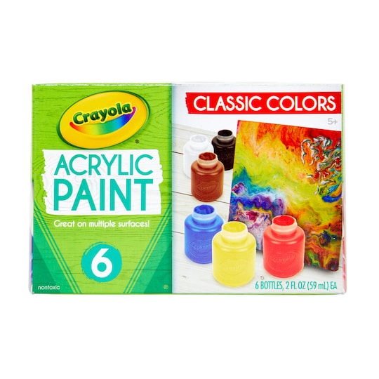 Acrylic Paint 6 Color Set by Crayola