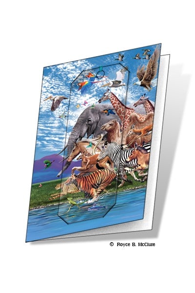 Animal Migration 3D Card with Bookmark by Artgame