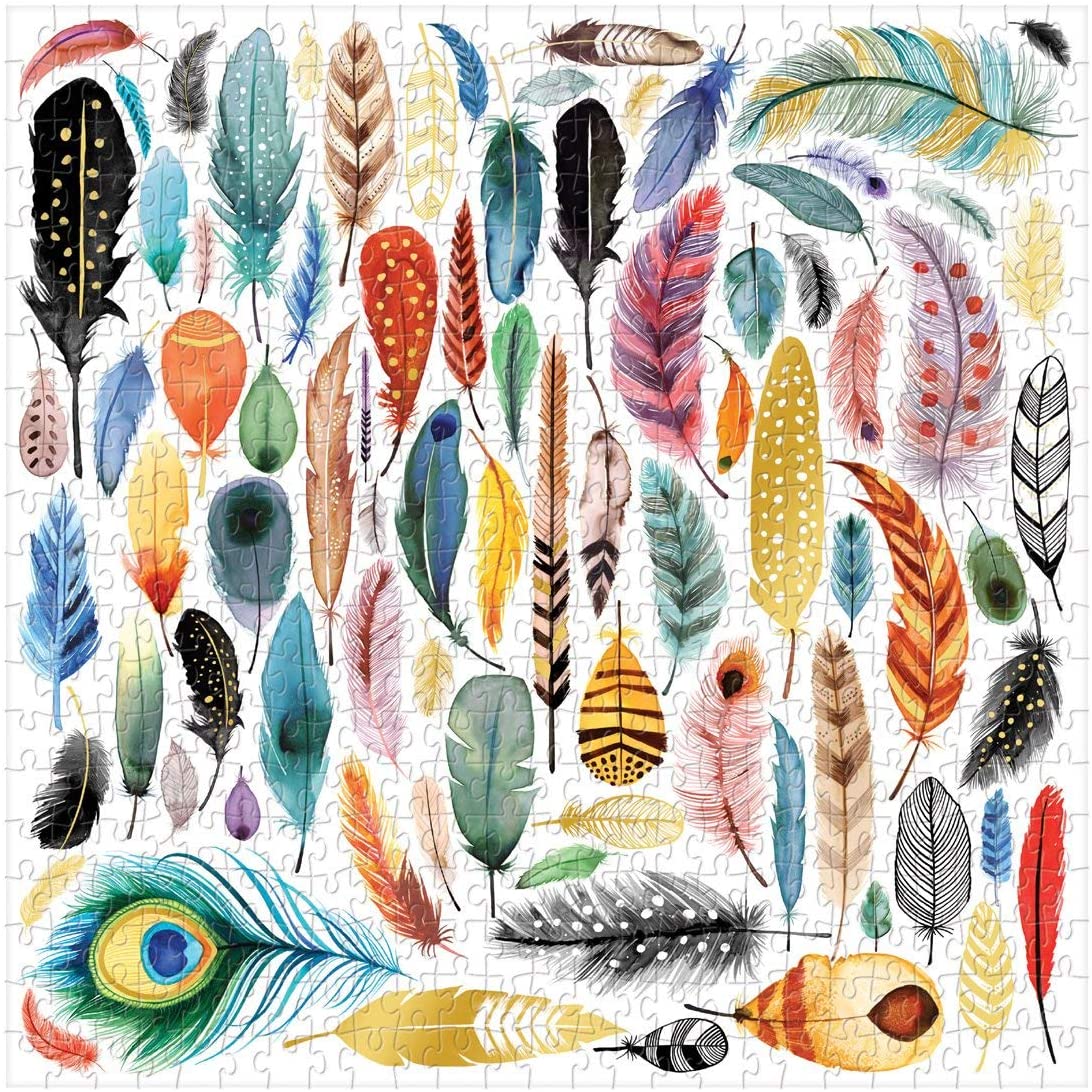 Arrows Feathers 500 Piece Foil Puzzle by Galison 1