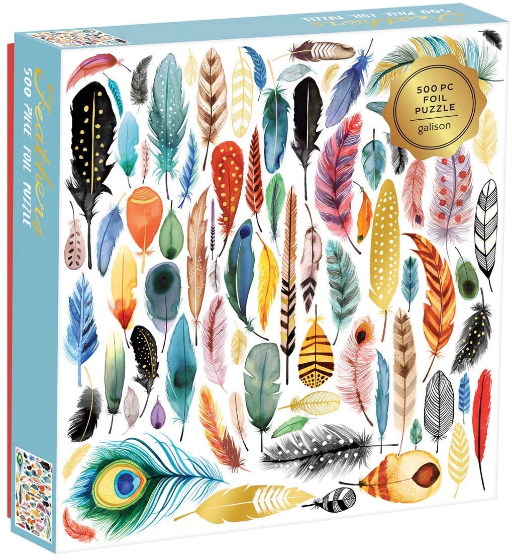 Arrows Feathers 500 Piece Foil Puzzle by Galison