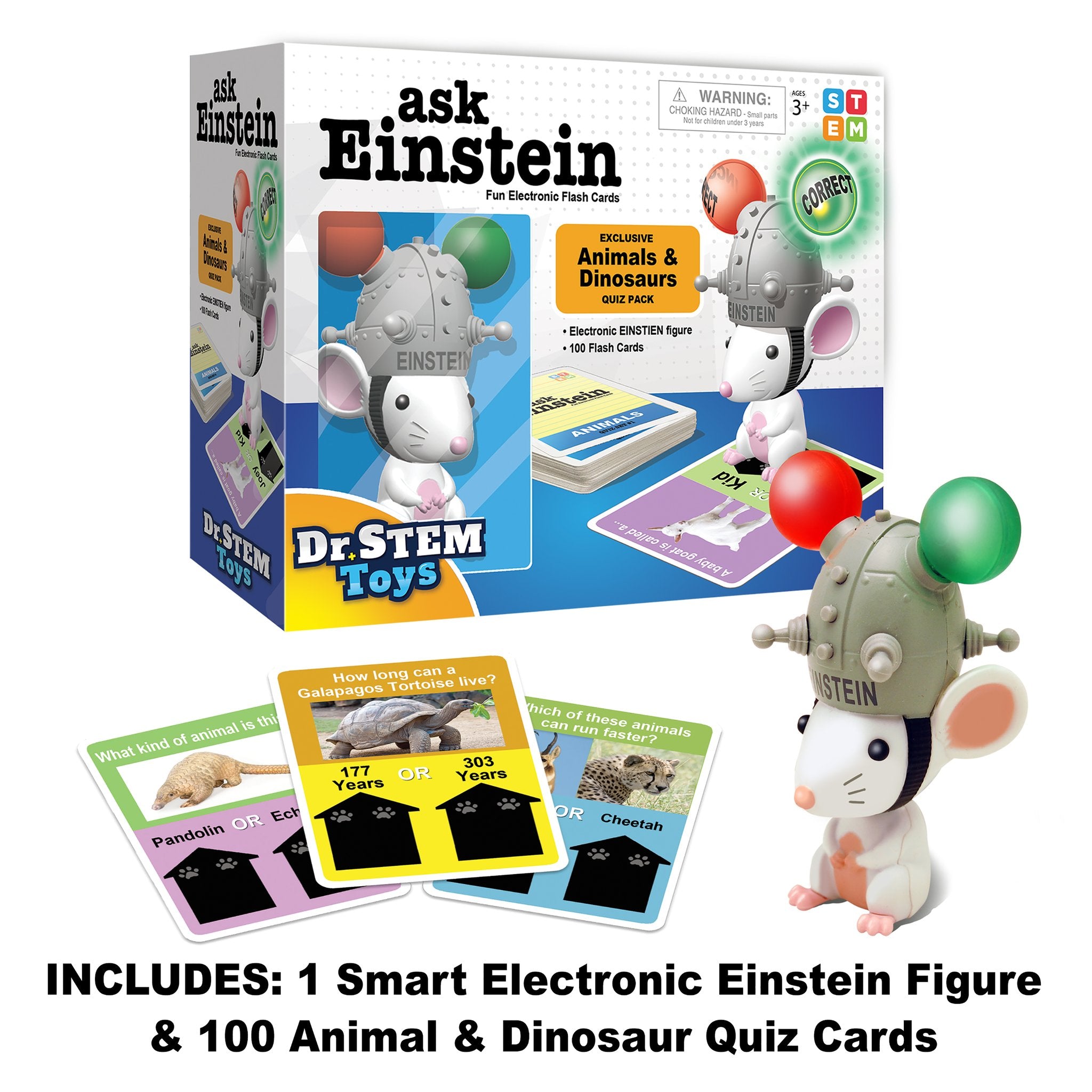 Ask Einstein Kit with 300 Cards Animal and Dinosuars by Thin Air 1
