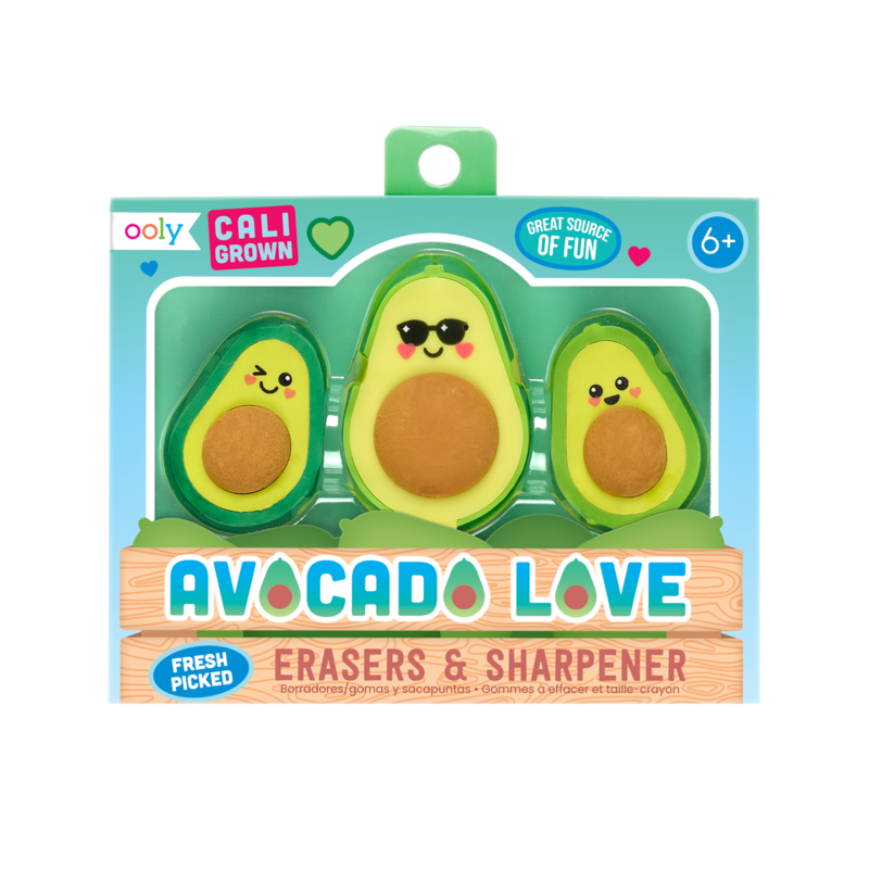 Avocado Love Eraser and Sharpener Set by Ooly