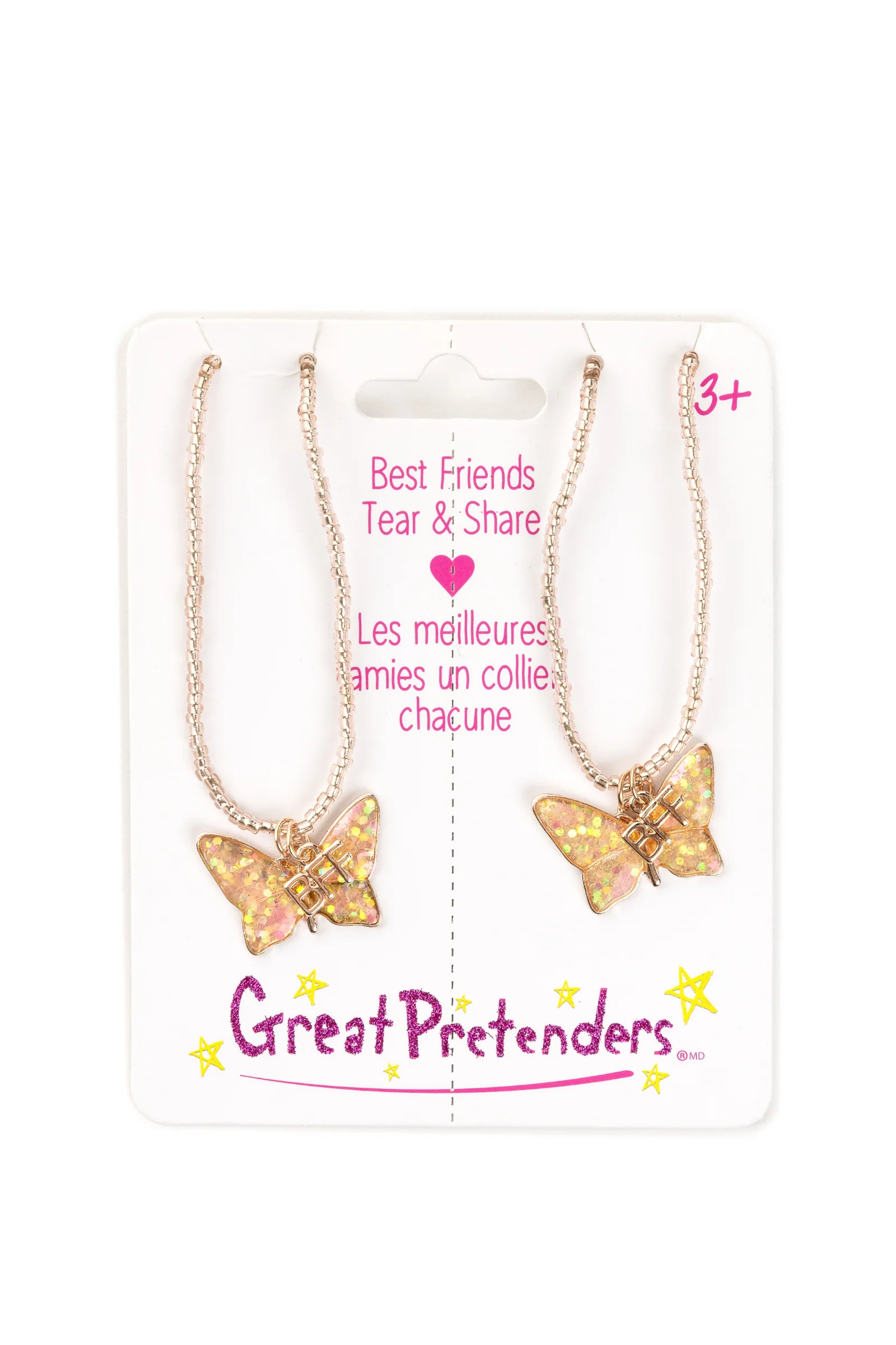 BFF Butterfly Tear and Share Necklaces-by-Great Pretenders