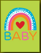 Baby Rainbow Greeting Card-by-Great Arrow Graphics