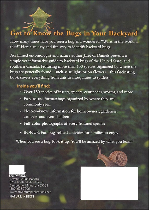 Backyard Bugs An Identification Guide to Common Insects Spiders and More by Adventure Publications 1