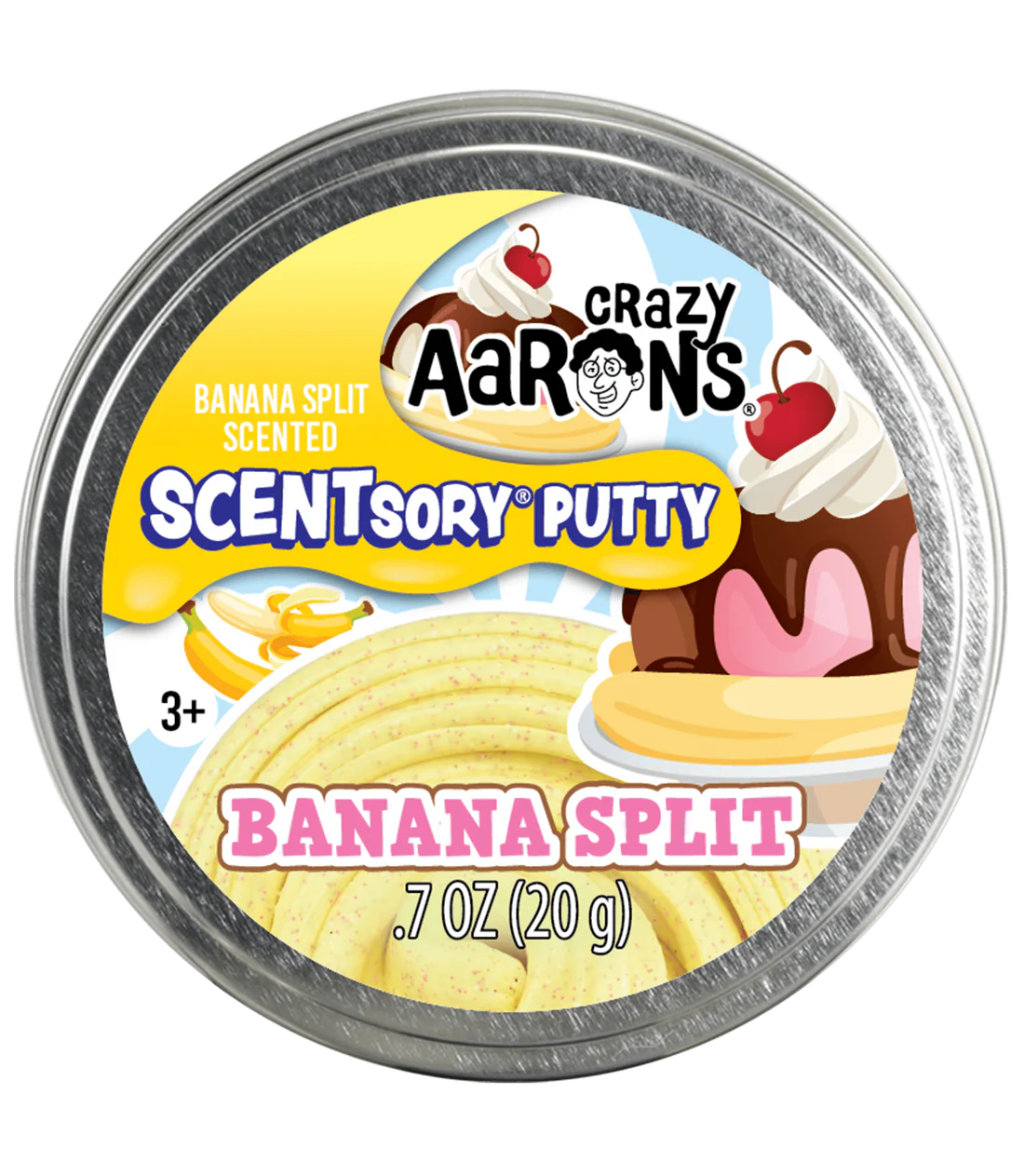 Banana Split Scentsory Thinking Putty-by-Crazy Aaron's Putty World
