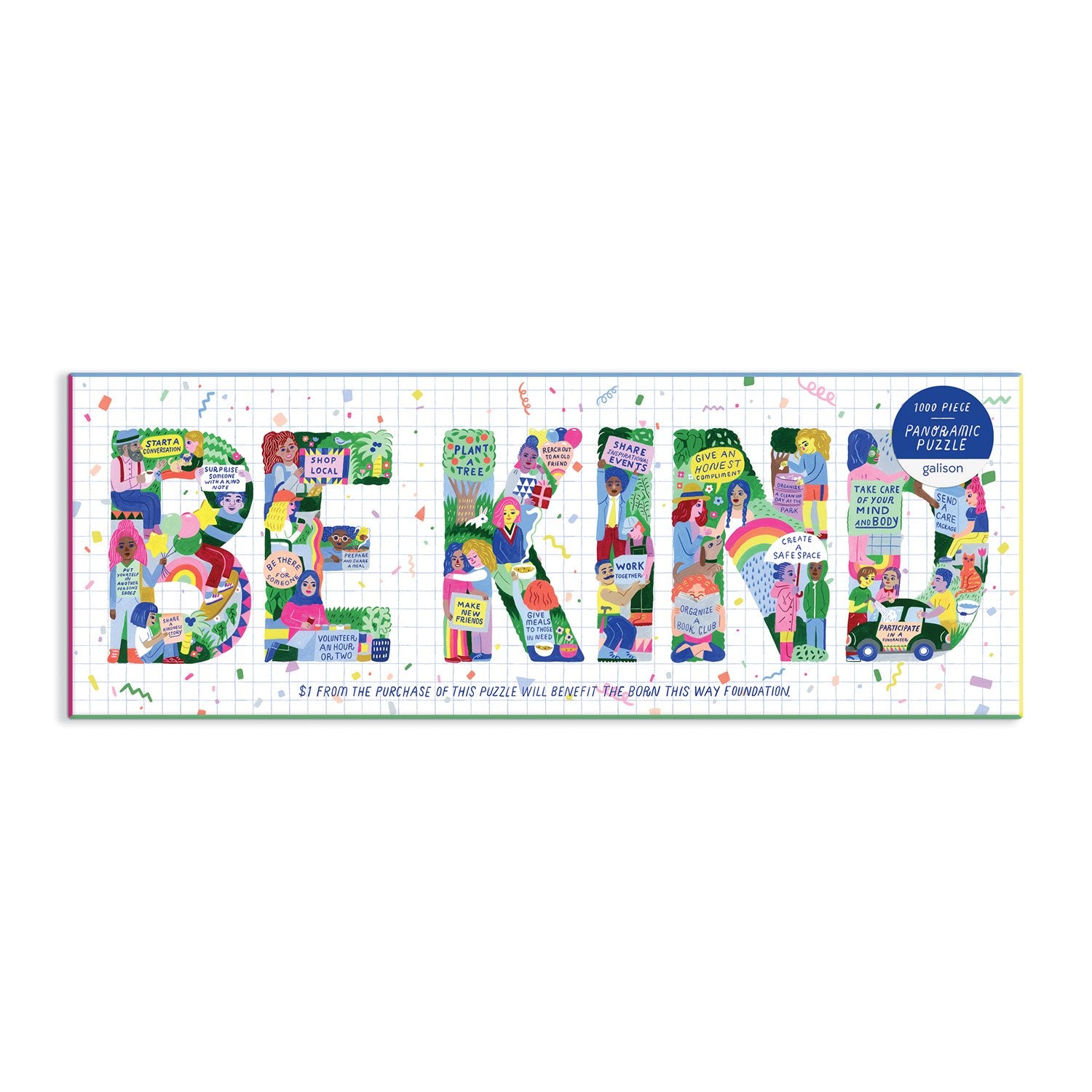 Be Kind Panoramic 1000pc Puzzle by Galison 1